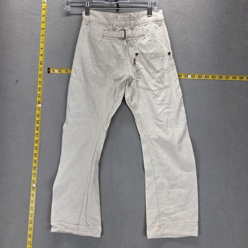 Vintage Levis Engineered Jeans Womens Beige Buckle Back Twisted Fits 23x24